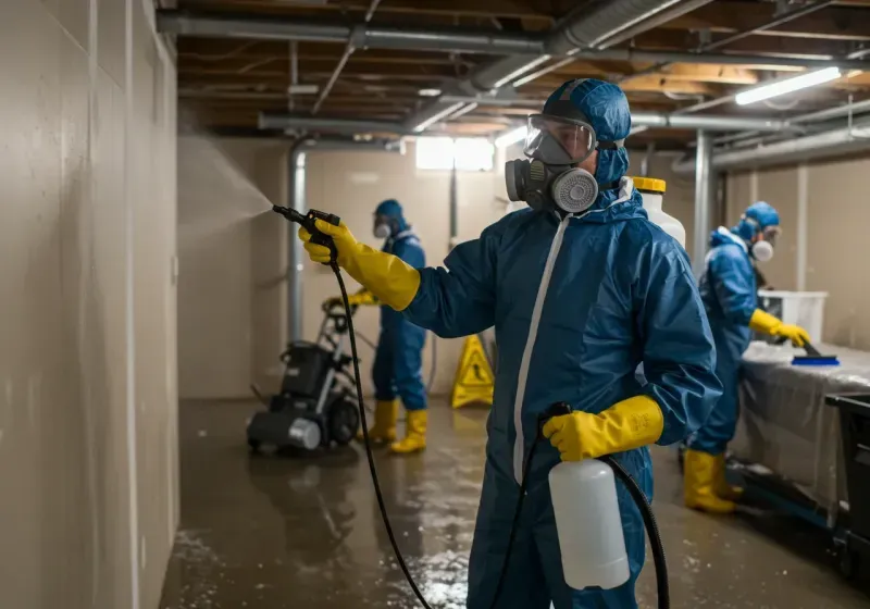 Basement Sanitization and Antimicrobial Treatment process in Tierra Verde, FL